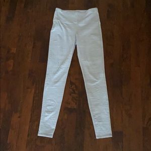 Athleta heathered gray yoga leggings, Sz Small